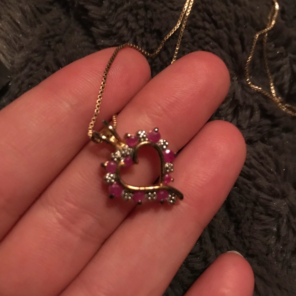 Gem and diamond filled necklace